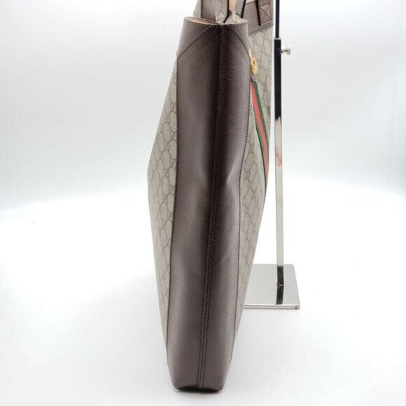 GUCCI Ophidia Brown Canvas Shoulder Bag 735-070624 - Picture 6 of 15